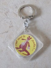 Vintage Magazine TELE POCHE Keychain key ring France antique vtg 1970s