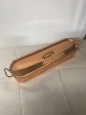 Plat à poisson en cuivre étamé fabriqué en France très bonne état , très peux