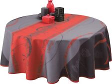 Nappe En Polyester Rouge Ronde Antitache Imperméable Noël 160 Cm