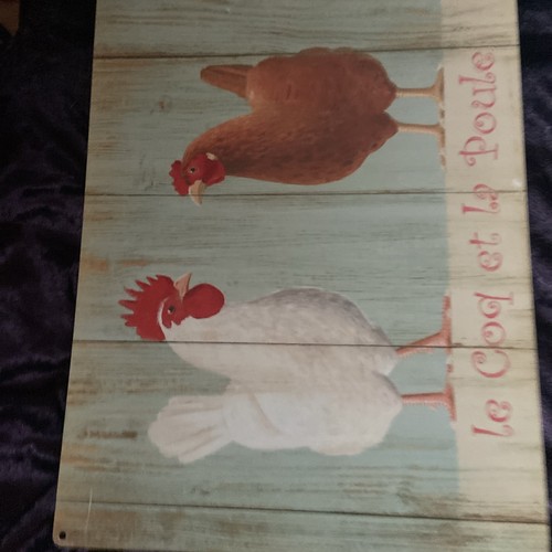 Plaque émaillée coq la - émaillée,