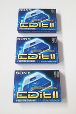Lot de 3 Cassettes Audio Vierges SONY CDit II 90 Mn - Sous Blister