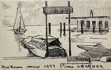 Pierre LACROUX (1909-1993), Encre Originale Pour Vœux 1959