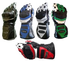 Gants De Moto En Cuir Rouge