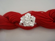 Très joli Bague Artisanale "Rose" relief en Argent 99 Massif 