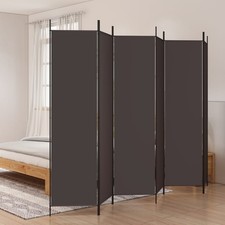Cloison de Séparation 6 Panneaux Noir 300x200cm Tissu Paravent Diviseur vidaXL