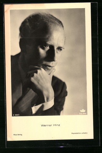 Acteur werner hinz avec - hinz, tête