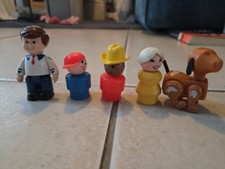 LOT DE 4 PERSONNAGES VINTAGE LITTLE PEOPLE + GEOFFREY