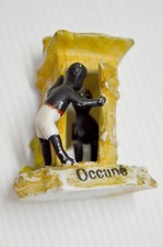 RARE SOUVENIR  SABLES D'OLONNE HUMORISTIQUE  BISCUIT 2 PETITS NOIRS aux WC Déco