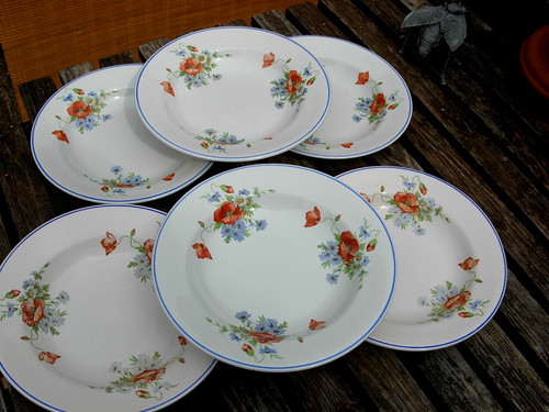 Assiettes creuses anciennes - 6,