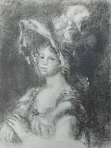 Auguste renoir elégante au - ,