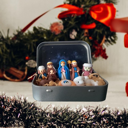 Mini crèche noël dans - dans, une
