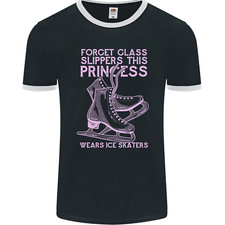 T-Shirt Ringer Homme Funny Skater Cette Princesse Porte Des Patins À Glace FotL