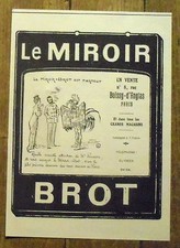 PUBLICITE  MIROIR BROT POINCARE    advertising 1924