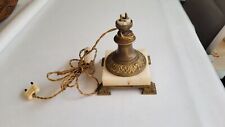Ancien pied de lampe électrifié, marbre et bronze?