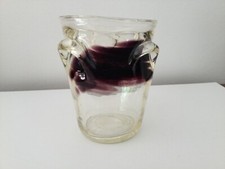 Ancien vase en verre signé  Novaro