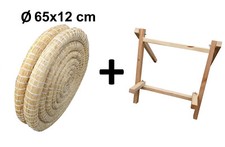 Cible de tir à l'arc de paille Ø 65 x 12 cm + Stand