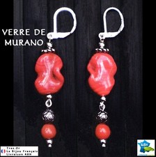 Verre de Murano Rouge Marbré