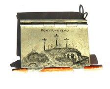 carnet de bal PONT CHATEAU en alu début 1900