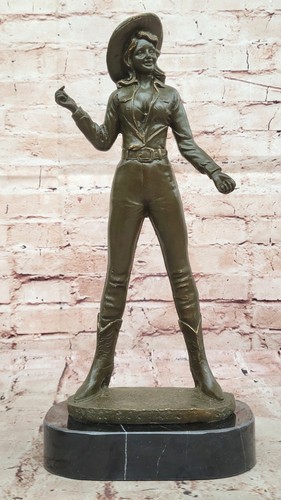 Sculpture cowgirl western - de,