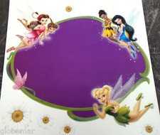 Sticker mural Ardoise pailletté décoration fille fées Clochette