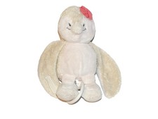 Doudou peluche musicale oiseau Coco Noukie's blanc beige rose 18 cm