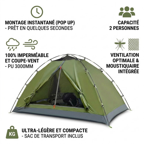 Tente camping personnes - tente,
