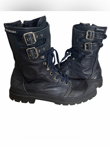 Pataugas black leather - , moto