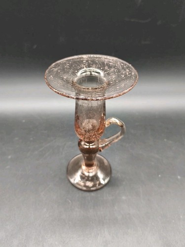 Bougeoir main verre bullé - main,