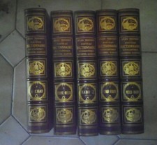 TROUSSET Jules. Nouveau dictionnaire encyclopédique. 5 vol. Reliures Engel.