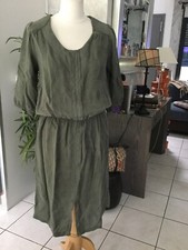 Robe bio EKYOG taille 36 cupro vert kaki impeccable