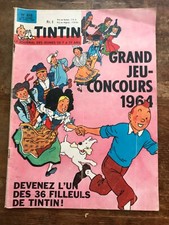 JOURNAL TINTIN France 810 (1964) couv Hergé BD ANCIENNE avec chèque tintin