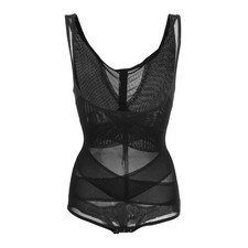 Femme Gainant Complet Buste Glissement Body Maille Ceinture Noir Taille 3XL