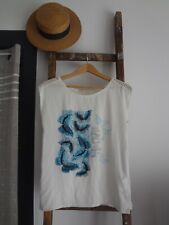 36 38 CAMAIEU HAUT TEE SHIRT FLUIDE TOP TUNIQUE BLOUSE CHEMISE ROBE JUPE    TRES