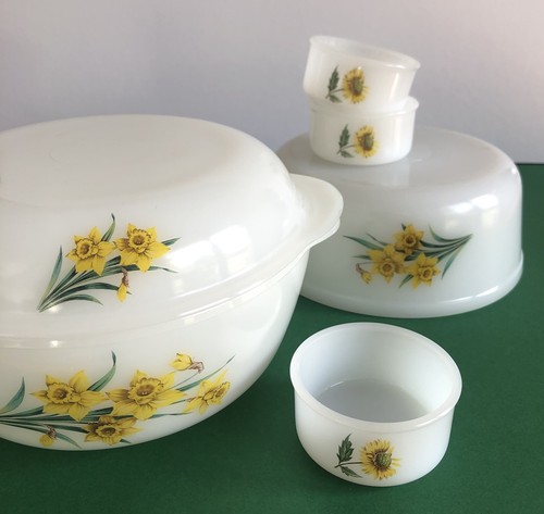 Arcopal vintage fleurs - , jaune