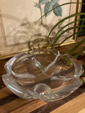 Grand cendrier cristal d'Arques modèle Lude Ashtray 1980 made in France