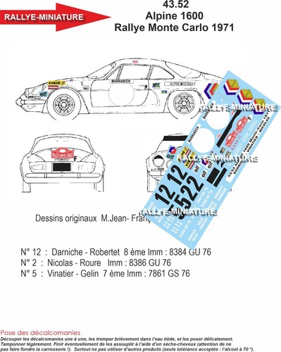 Decals ref 4352 alpine - 1/24,