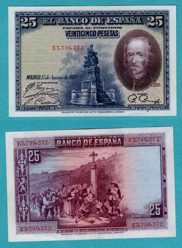 Billet espagne pesetas - billet, 25