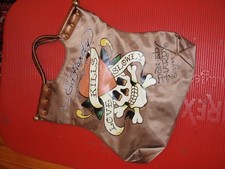 DON ED HARDY BRONZE HAND BAG