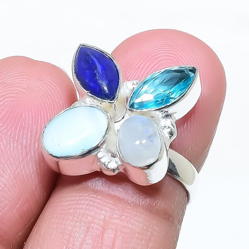 Bague argent larimar des - bague, en