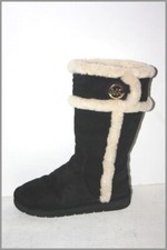 MICHAEL KORS Mi bottes Cuir Fourrure Laine Mouton Taille 37 TBE