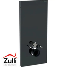 Module sanitaire suspendu Geberit Monolith Plus, 114 cm. Verre lave, noir