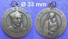 ancienne médaille Ruffony S. IGNATIUS DE LOYOLA  / REGINA PACIS REGINA SOC JESU