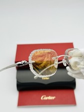 Lunettes Cartier Panthère Argentée Et Ses Verre Diamond Cut