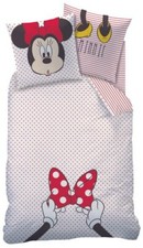 Housse De Couette Minnie Mouse Blanche Rouge 135 X 200 Cm, 80 X 80 Cm