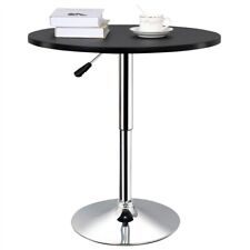 Table de Bar Ronde Table Haute Cuisine Mange-debout avec Plateau en Bois MDF 