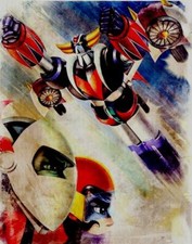 PLAQUE EN METAL VINTAGE GOLDORAK 20X30 CM