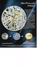 PUBLICITE ADVERTISING  2012   ALFRED ROCHAT & fils  collection montre AROLA