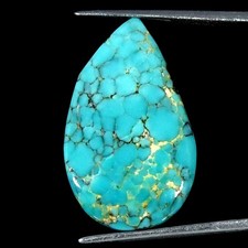 09.50Cts Naturel Tibétain Turquoise Déguisement Cabochon Ample Pierre Précieuse