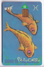 EUROPE TELECARTE / PHONECARD .. U.K 2£ BT PRIVEE ZODIAC POISSON 2000 CHIP/PUCE