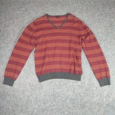 Devred Pull - Homme - Taille L - Rouge Orange - Coton peigné